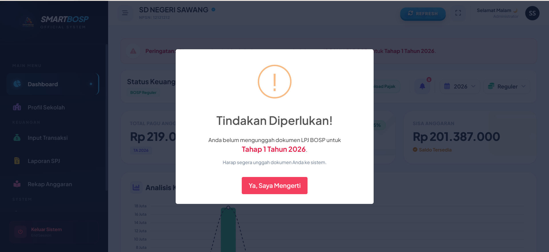 Tampilan Sesudah Login